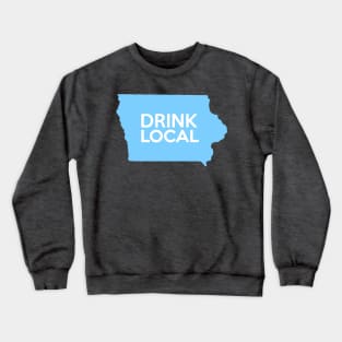 Iowa Drink Local IA Blue Crewneck Sweatshirt